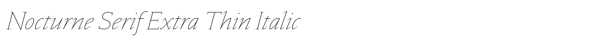 Nocturne Serif Extra Thin Italic image